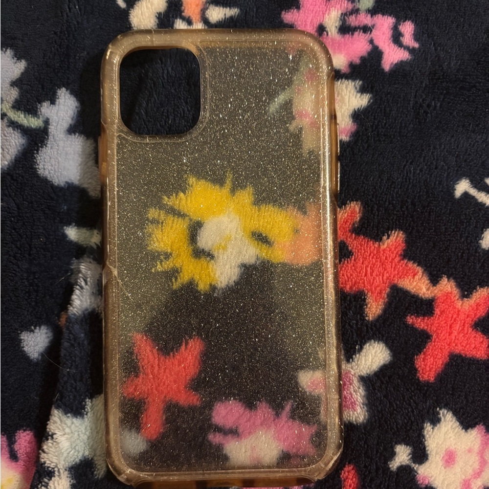OtterBox Glitter Floral Phone Case - Yellow and Pink